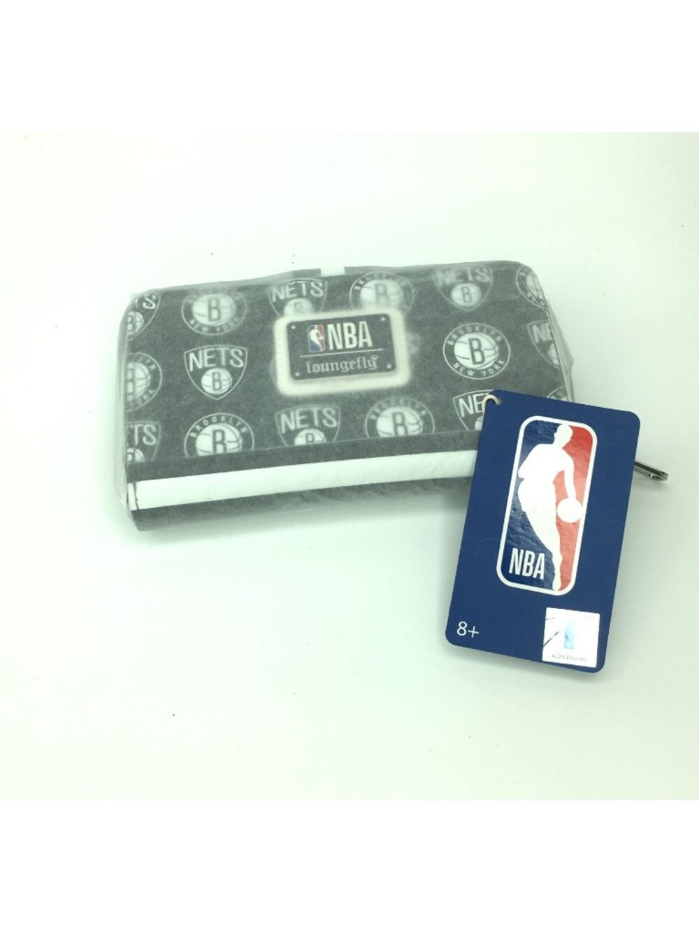 Loungefly NBA Brooklyn Nets Wallet Black White Zip Around Bifold NEW w/ Tags